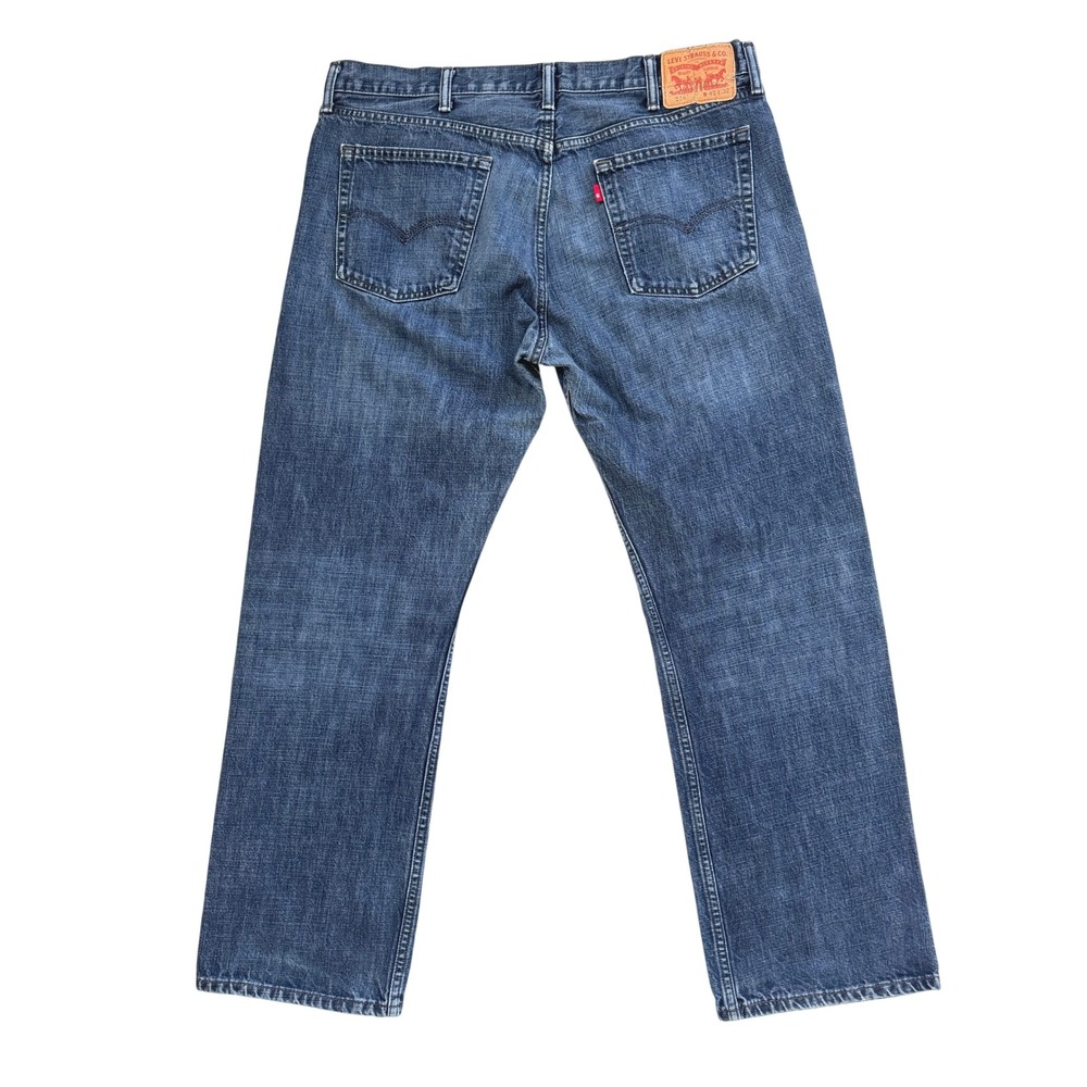 Levi's 514 Straight Fit 40x32 Jeans Men's Blue Denim Rare Blank R Red Tab ®‎